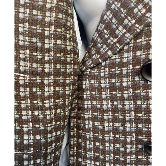 Renfrew Collection Tweed Blazer Double Breast Jacket Buttoned Vintage Y2K Sz 12 - Picture 9 of 16